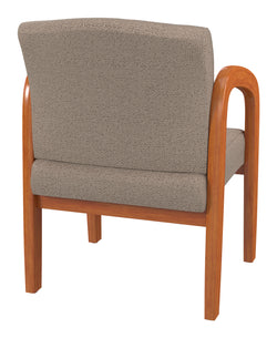 Medium Oak Finish Wood Visitor Chair