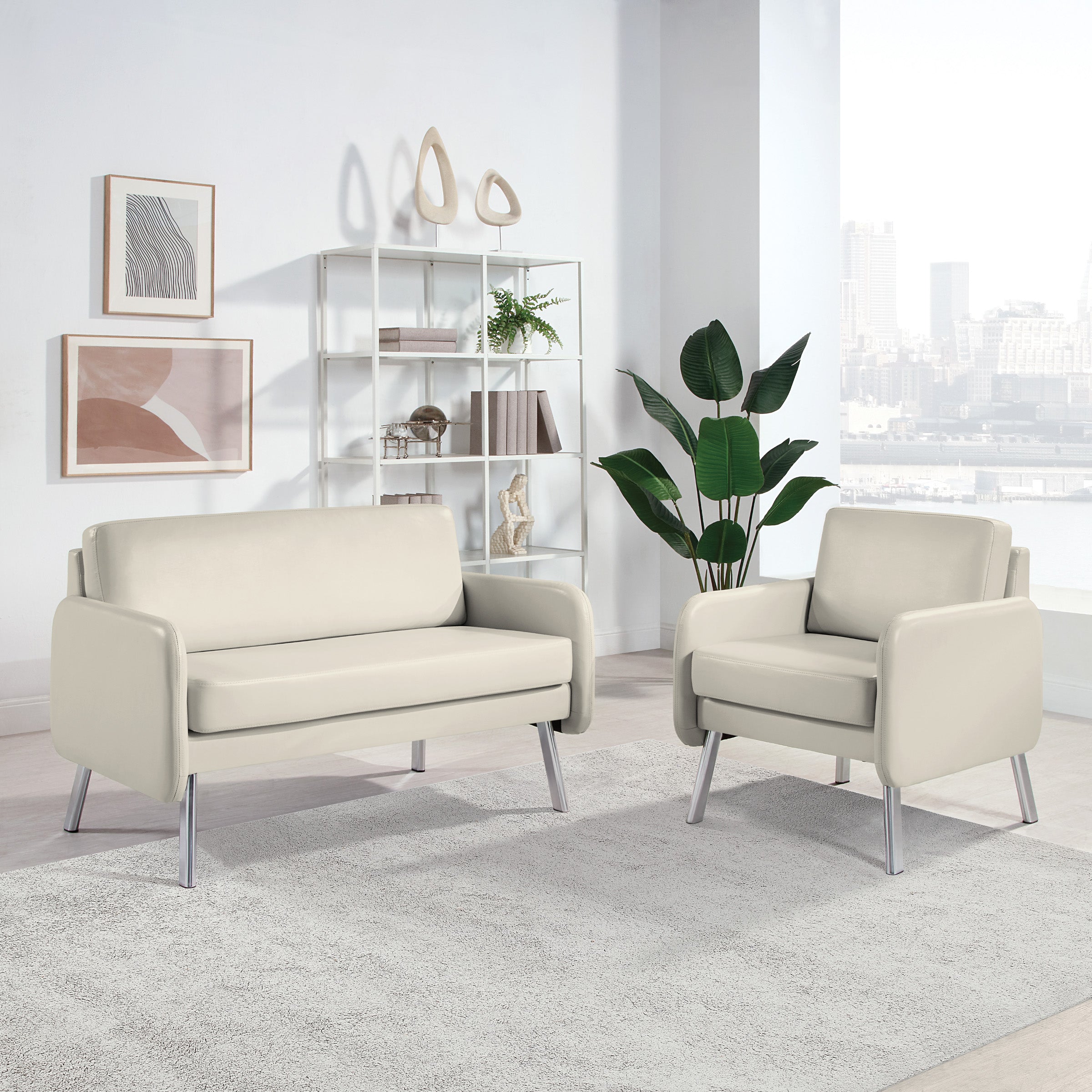 Lounge Chair in Faux Leather