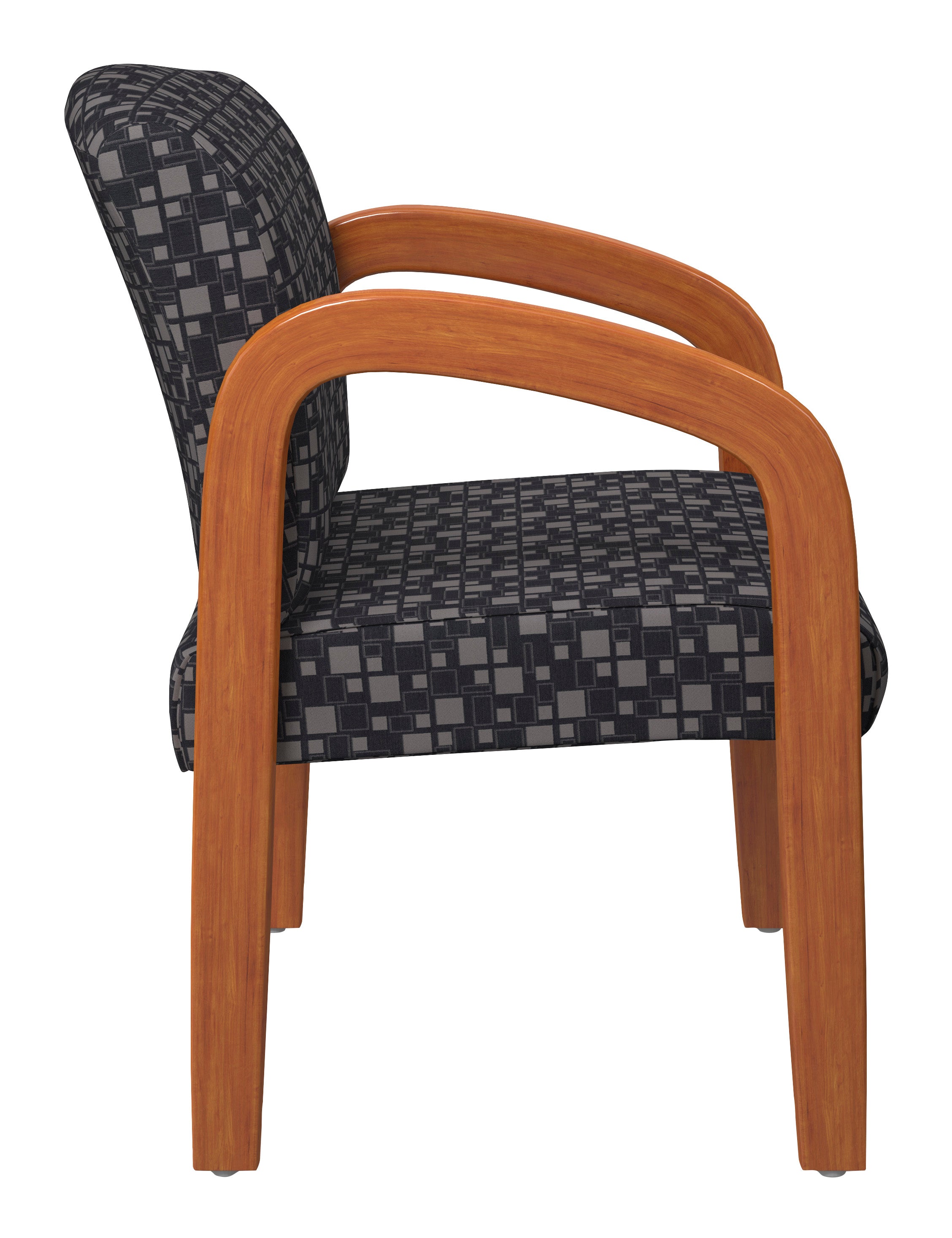 Medium Oak Finish Wood Visitor Chair 2