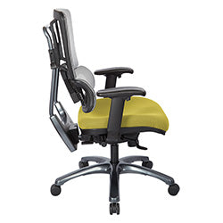 Vertical Grey Mesh Back Chair with Titanium Base 1