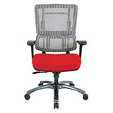 Vertical Grey Mesh Back Chair with Titanium Base 1