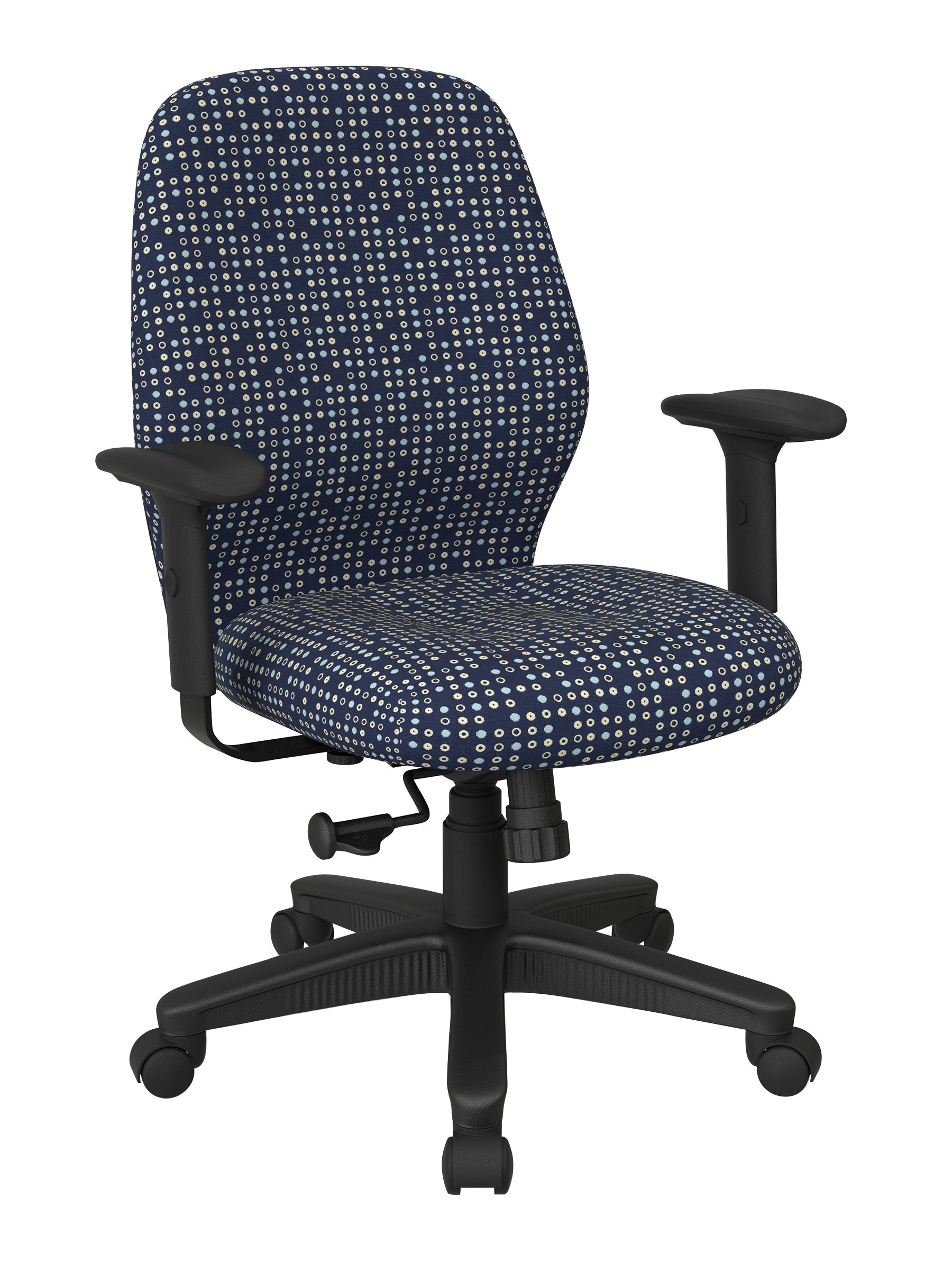 Mid Back 2-to-1 synchro Tilt Chair with 2 -Way Adjustable Soft padded Arms 29