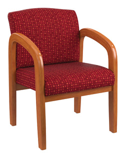 Medium Oak Finish Wood Visitor Chair 2