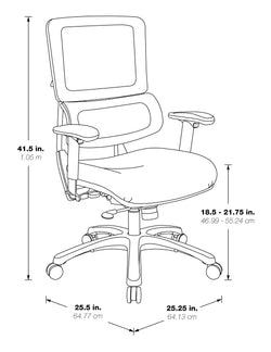Vertical Black Mesh Back Chair