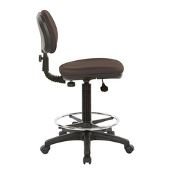 Sculptured Seat and Back Custom Dillon Fabric Drafting Chair