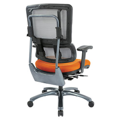 Vertical Grey Mesh Back Chair with Titanium Base