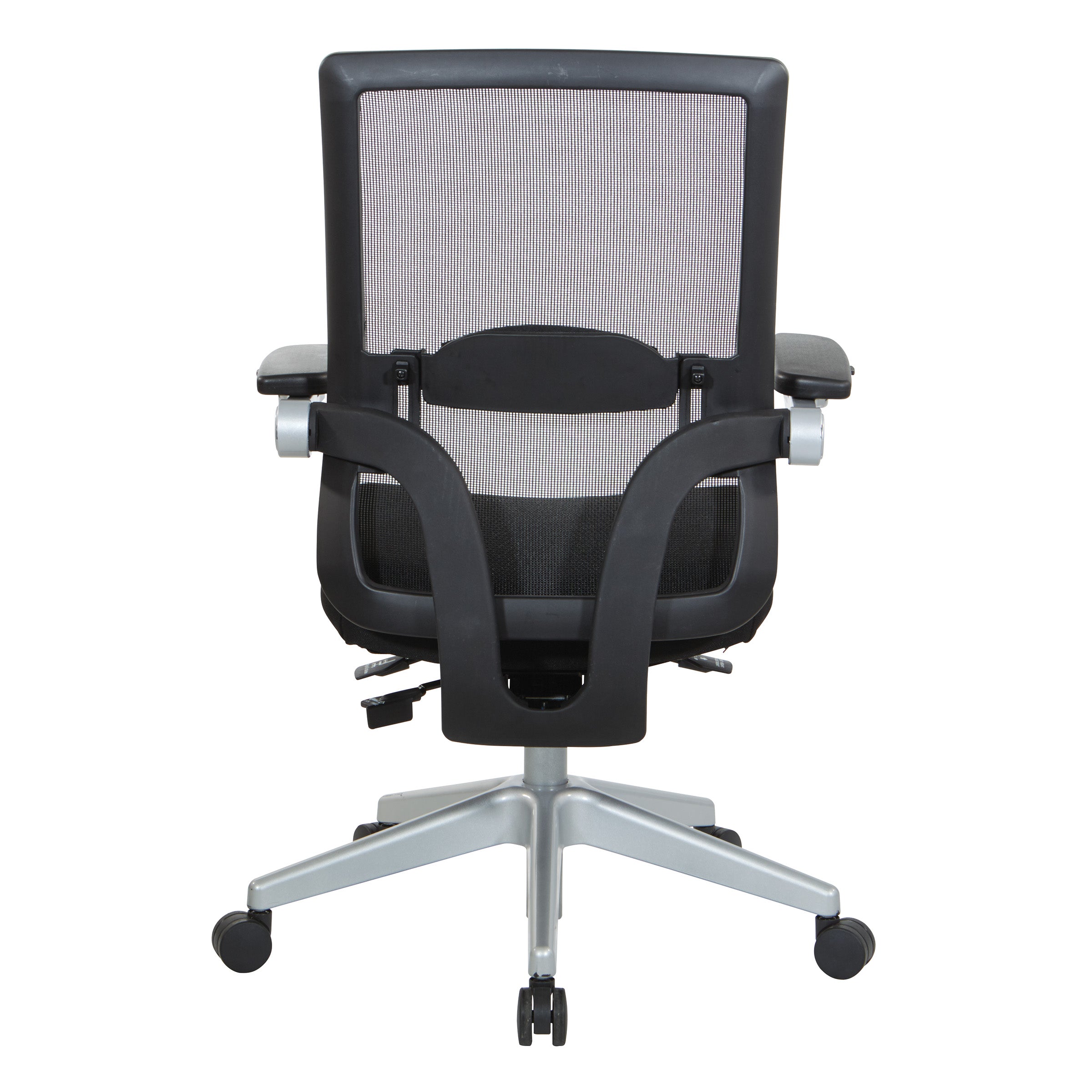 Black Mesh Back Flip Armchair