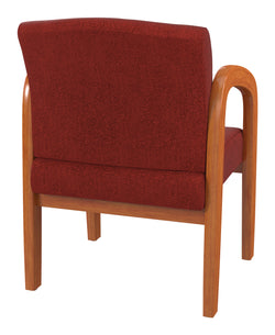 Medium Oak Finish Wood Visitor Chair
