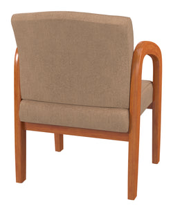 Medium Oak Finish Wood Visitor Chair
