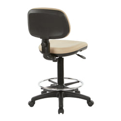 Sculptured Seat and Back Custom Dillon Fabric Drafting Chair