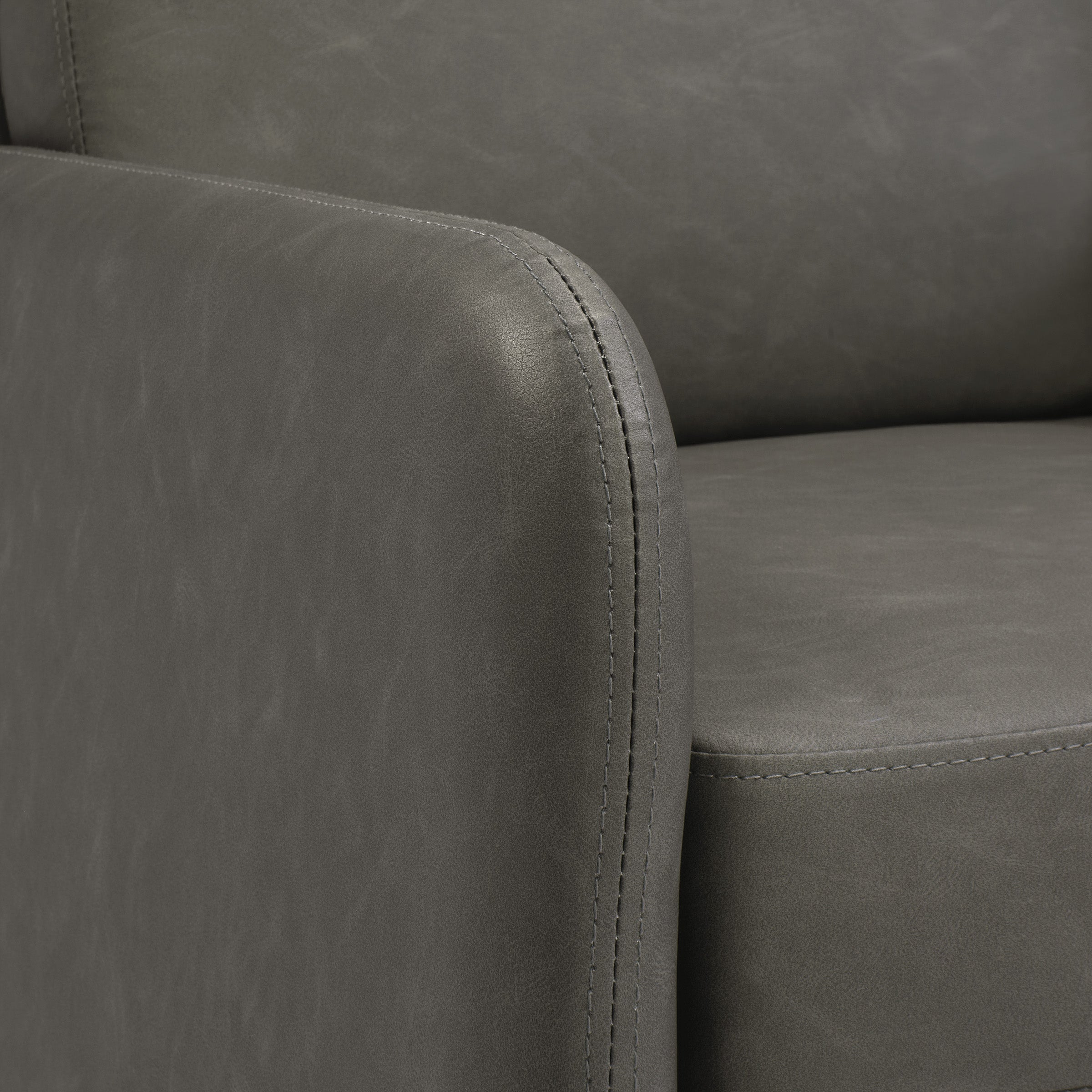 Lounge Chair in Faux Leather