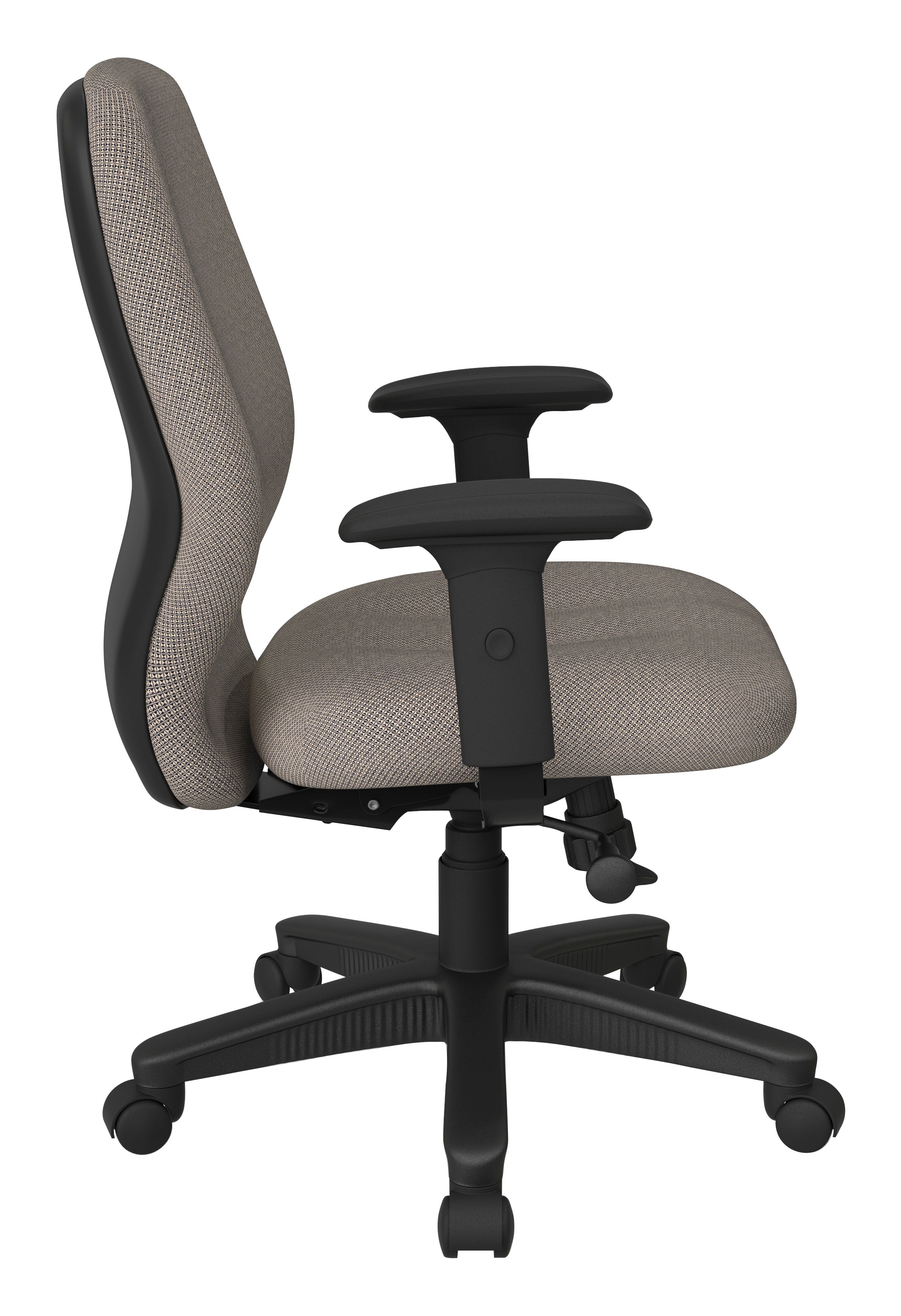 Mid Back 2-to-1 synchro Tilt Chair with 2 -Way Adjustable Soft padded Arms 2 Grade A Fabric
