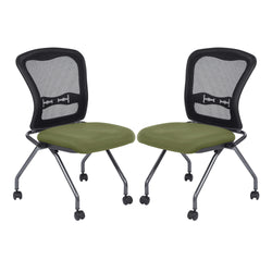 Deluxe Armless Folding Chair With ProGrid® Back