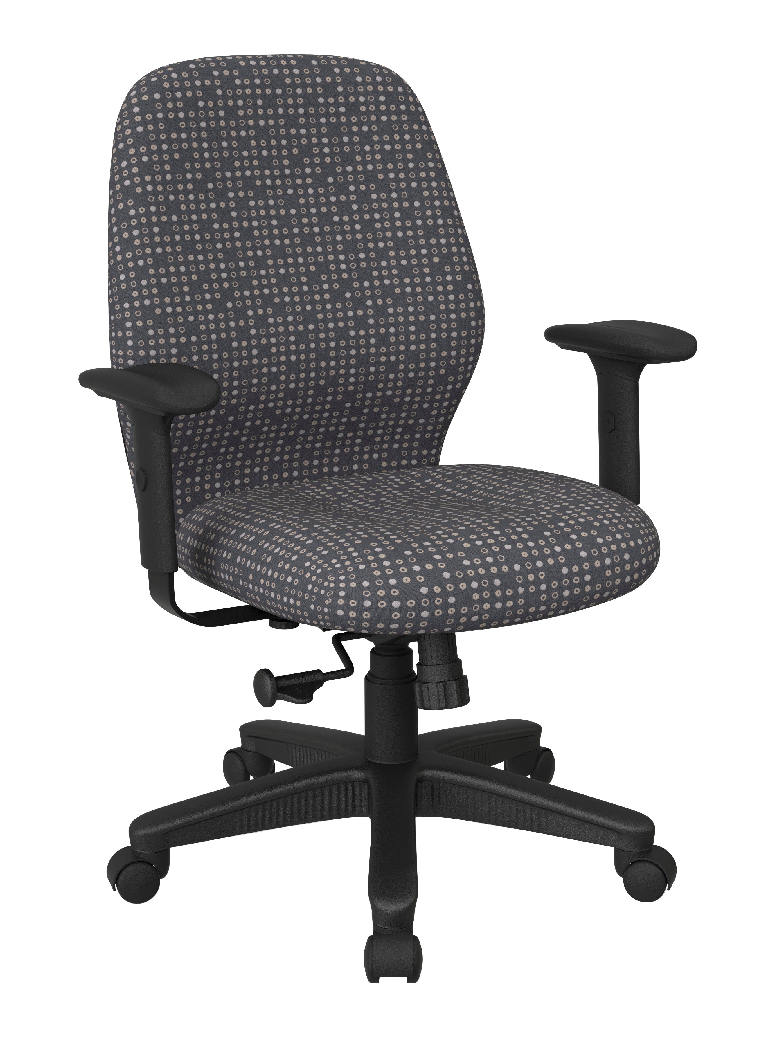 Mid Back 2-to-1 synchro Tilt Chair with 2 -Way Adjustable Soft padded Arms 19