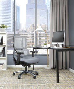 Vertical Grey Mesh Back Chair 1