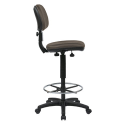 Sculptured Seat and Back Custom Dillon Fabric Drafting Chair