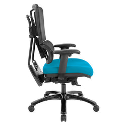 Vertical Black Mesh Back Chair with Shiny Black Base 1