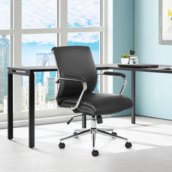 Mid Bk Silver Ion Technology Fabric Chair