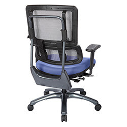Vertical Grey Mesh Back Chair with Titanium Base 1