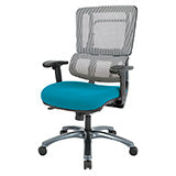 Vertical Grey Mesh Back Chair with Titanium Base 1