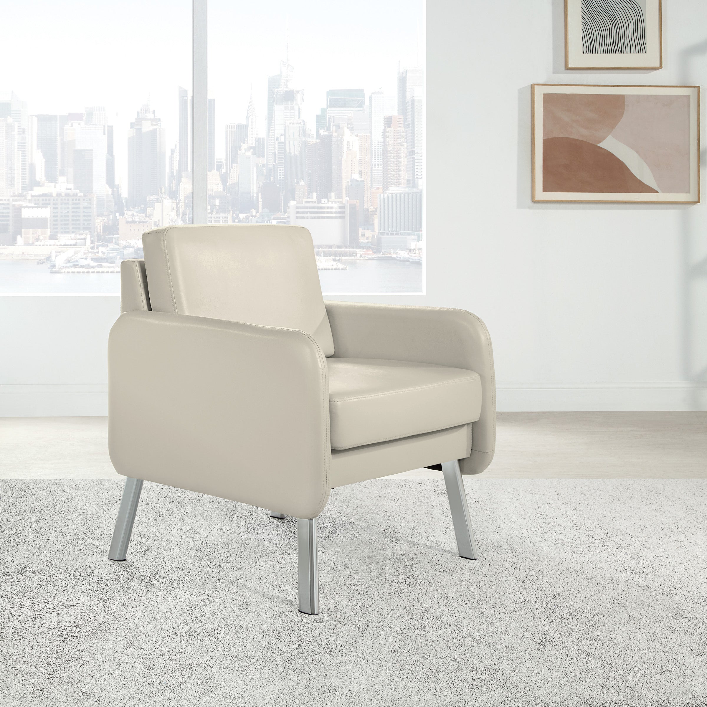 Lounge Chair in Faux Leather