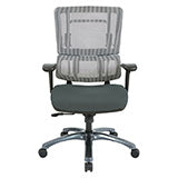 Vertical Grey Mesh Back Chair with Titanium Base