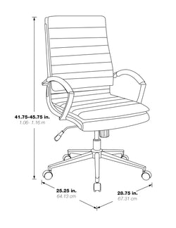 High Back Manager's Faux Lthr Chair