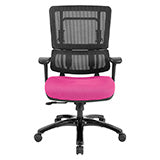 Vertical Black Mesh Back Chair with Shiny Black Base
