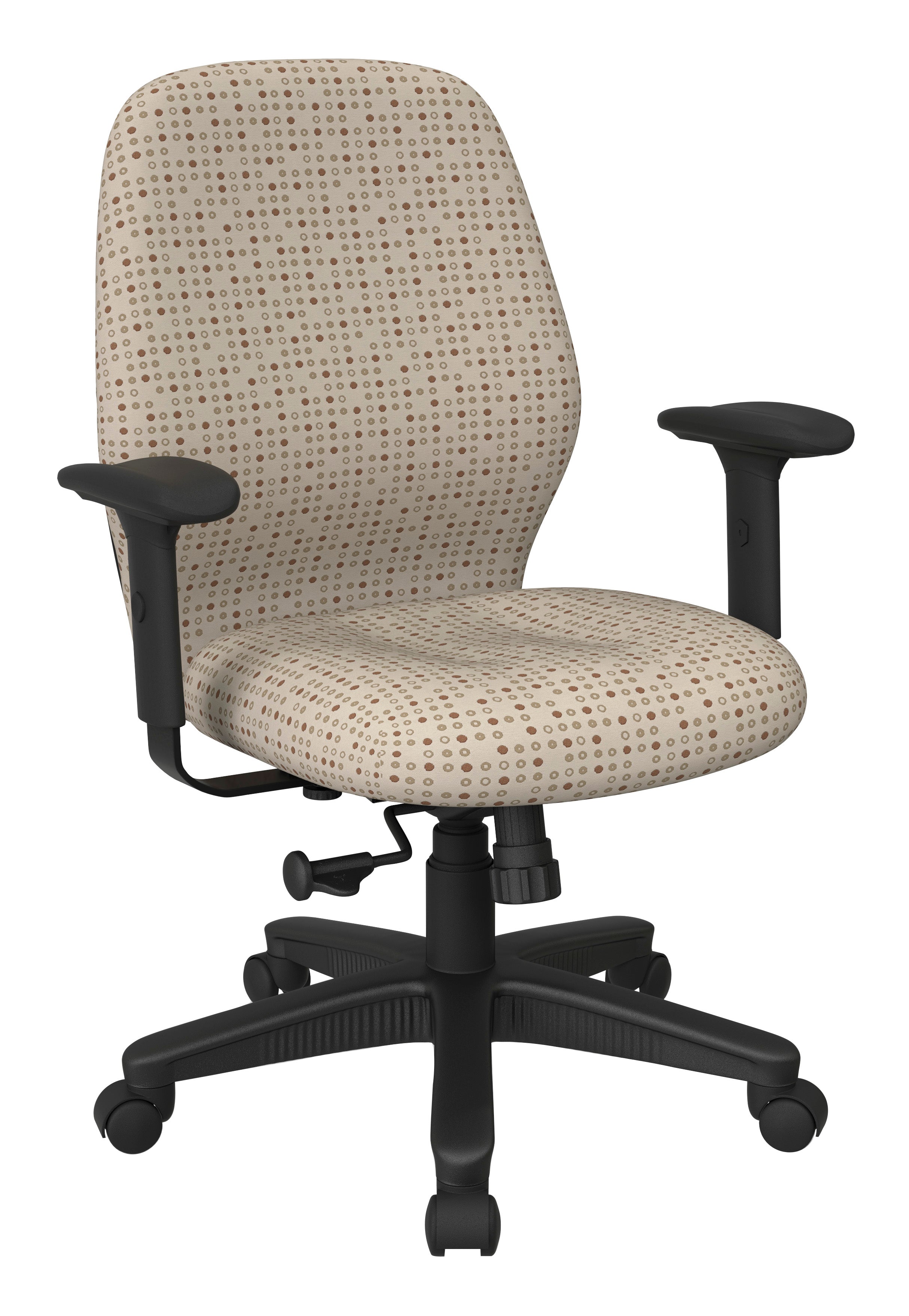 Mid Back 2-to-1 synchro Tilt Chair with 2 -Way Adjustable Soft padded Arms 17