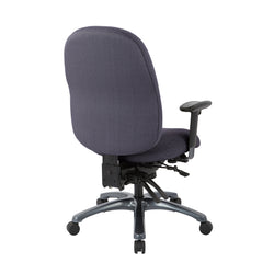 Multi-Function High Back Chair with Seat Slider and Titanium Finish Base