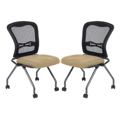Deluxe Armless Folding Chair With ProGrid® Back