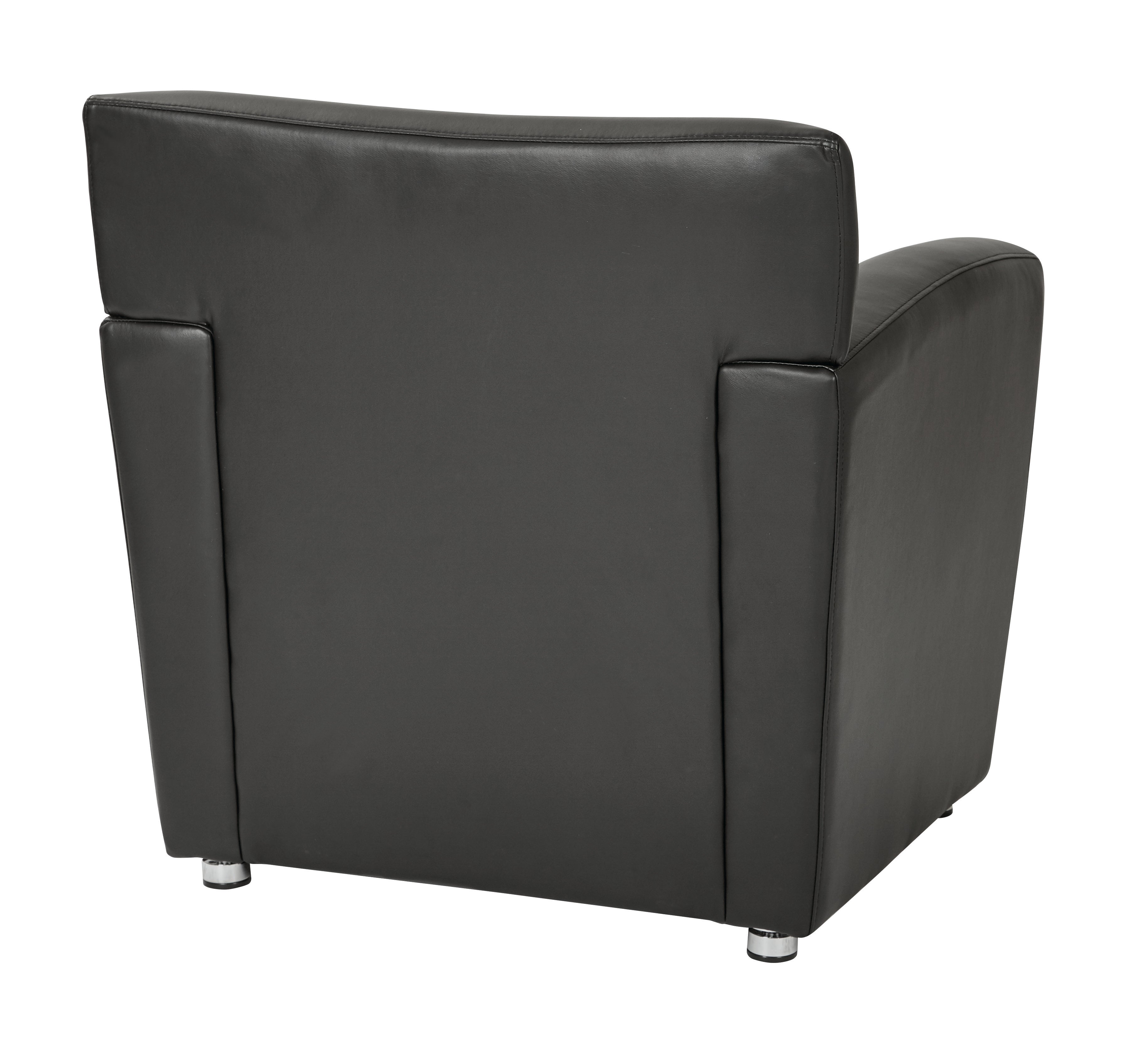 Club Chair with Silver finish Legs