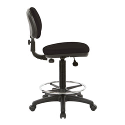 Sculptured Seat and Back Custom Dillon Fabric Drafting Chair