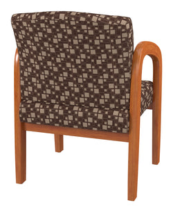 Medium Oak Finish Wood Visitor Chair 2