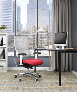 White Vertical Mesh Chair