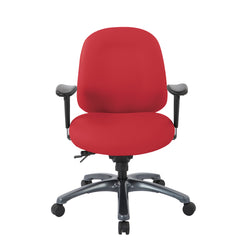 Multi-Function Mid Back Chair with Seat Slider and Titanium Finish Base