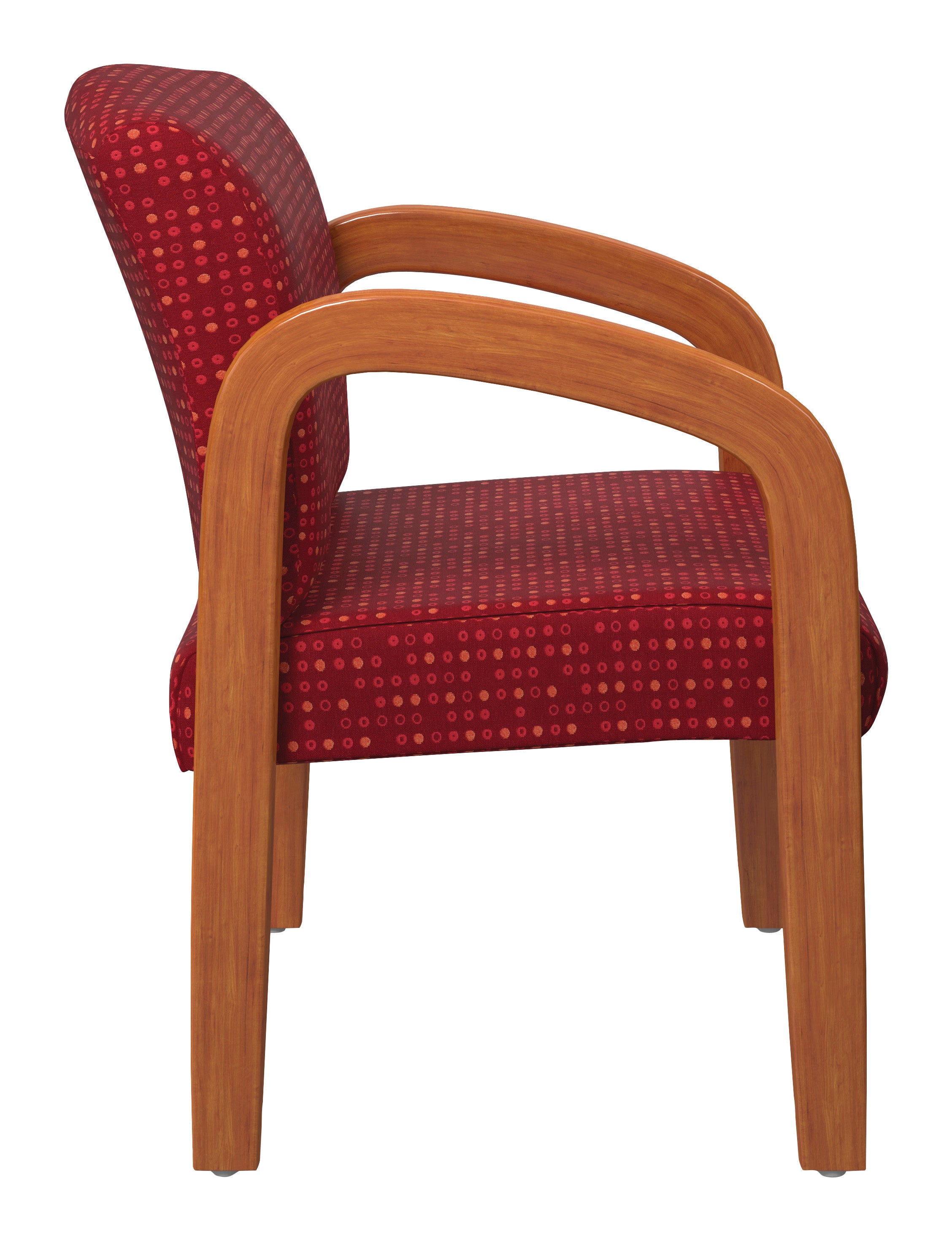 Medium Oak Finish Wood Visitor Chair 2