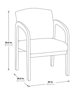 Medium Oak Finish Wood Visitor Chair 2