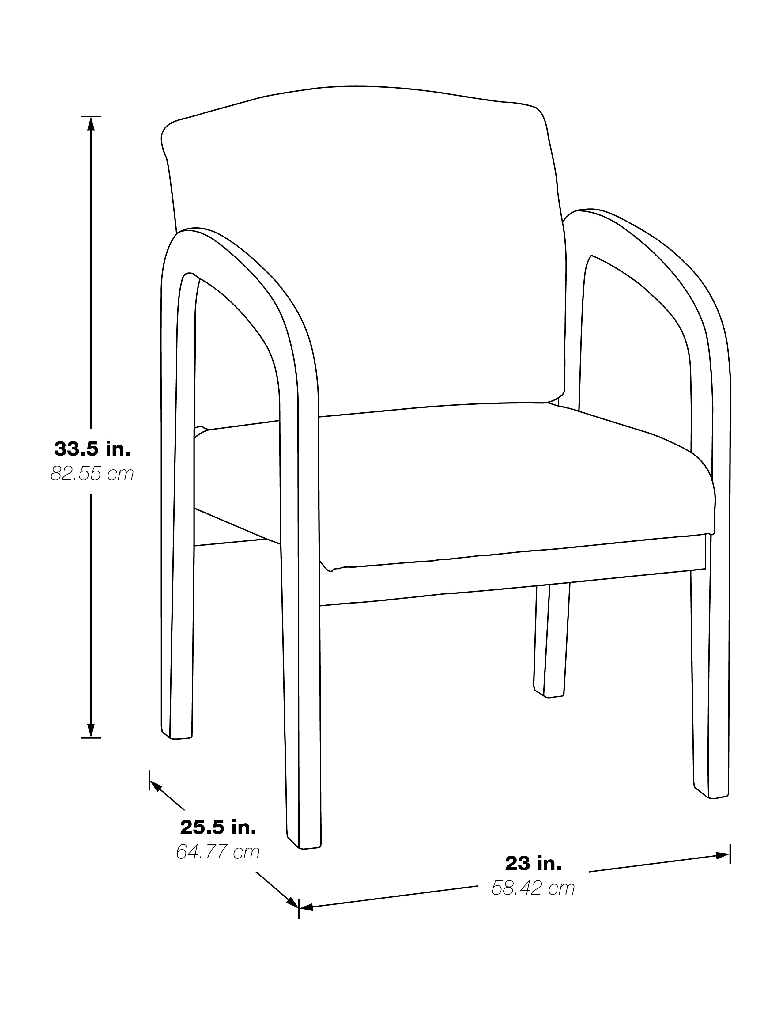 Medium Oak Finish Wood Visitor Chair