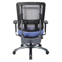 Vertical Grey Mesh Back Chair with Titanium Base 1