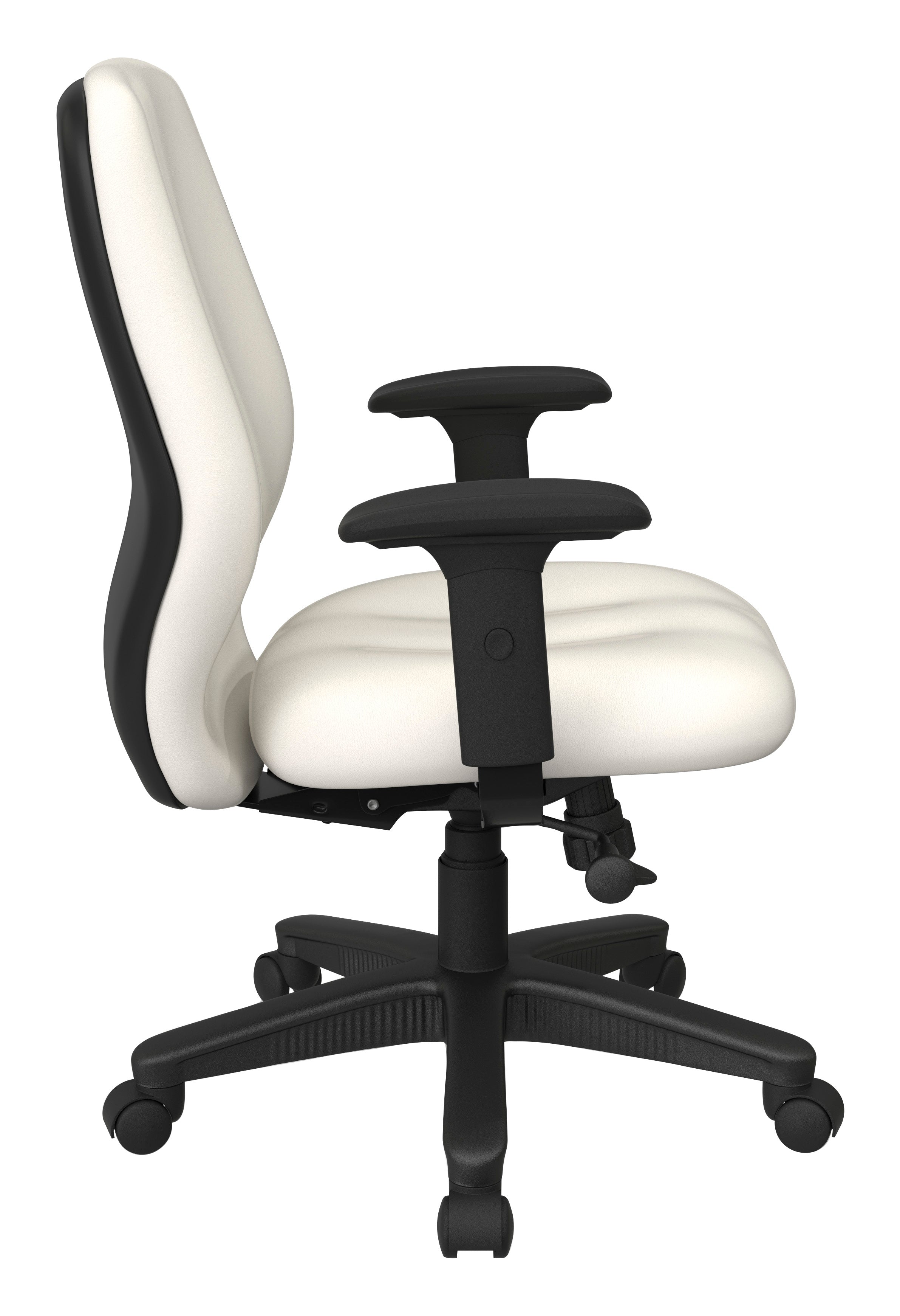 Mid Back 2-to-1 synchro Tilt Chair with 2 -Way Adjustable Soft padded Arms 33