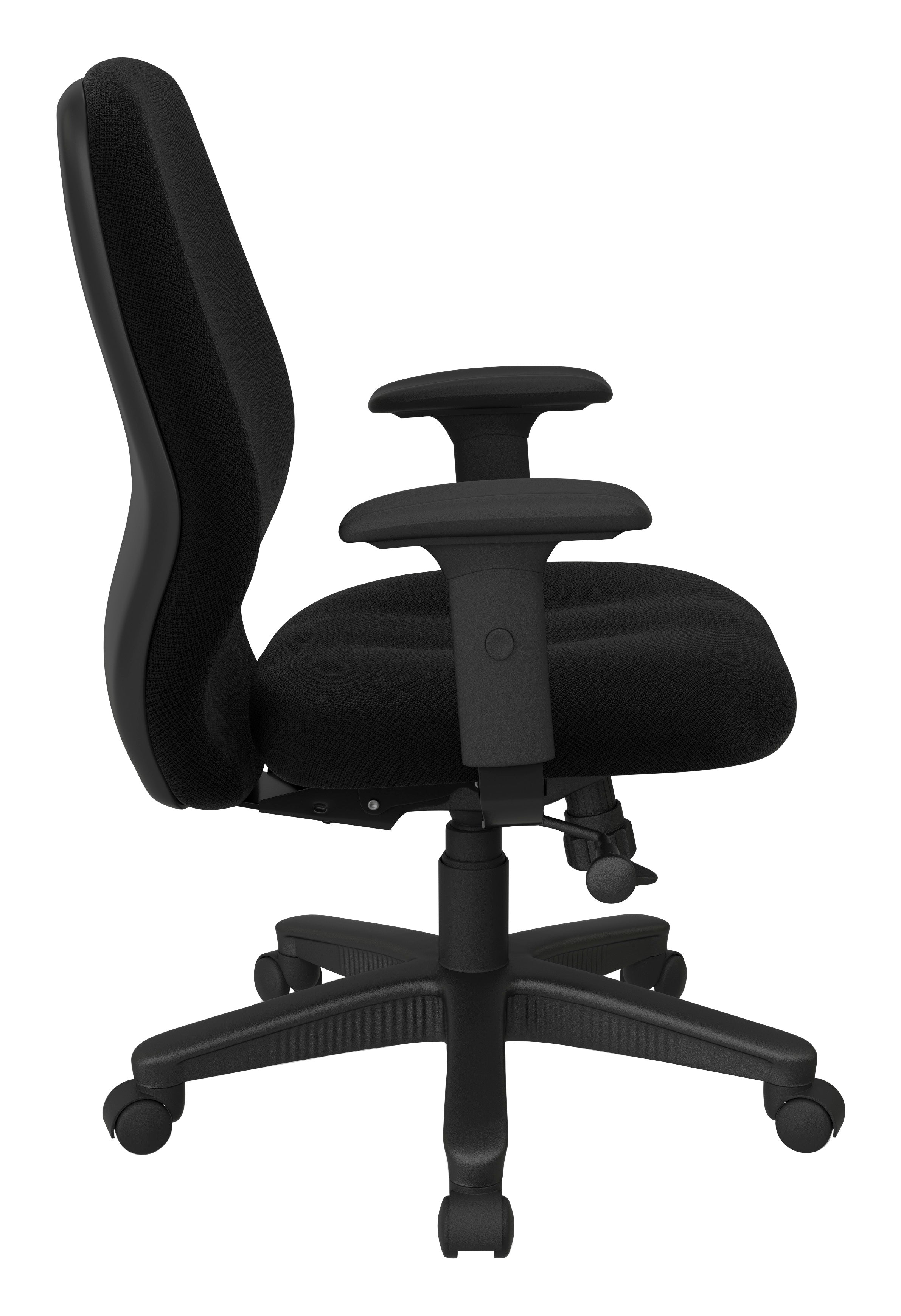 Mid Back 2-to-1 synchro Tilt Chair with 2 -Way Adjustable Soft padded Arms 5 Grade A Fabric