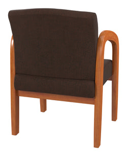 Medium Oak Finish Wood Visitor Chair