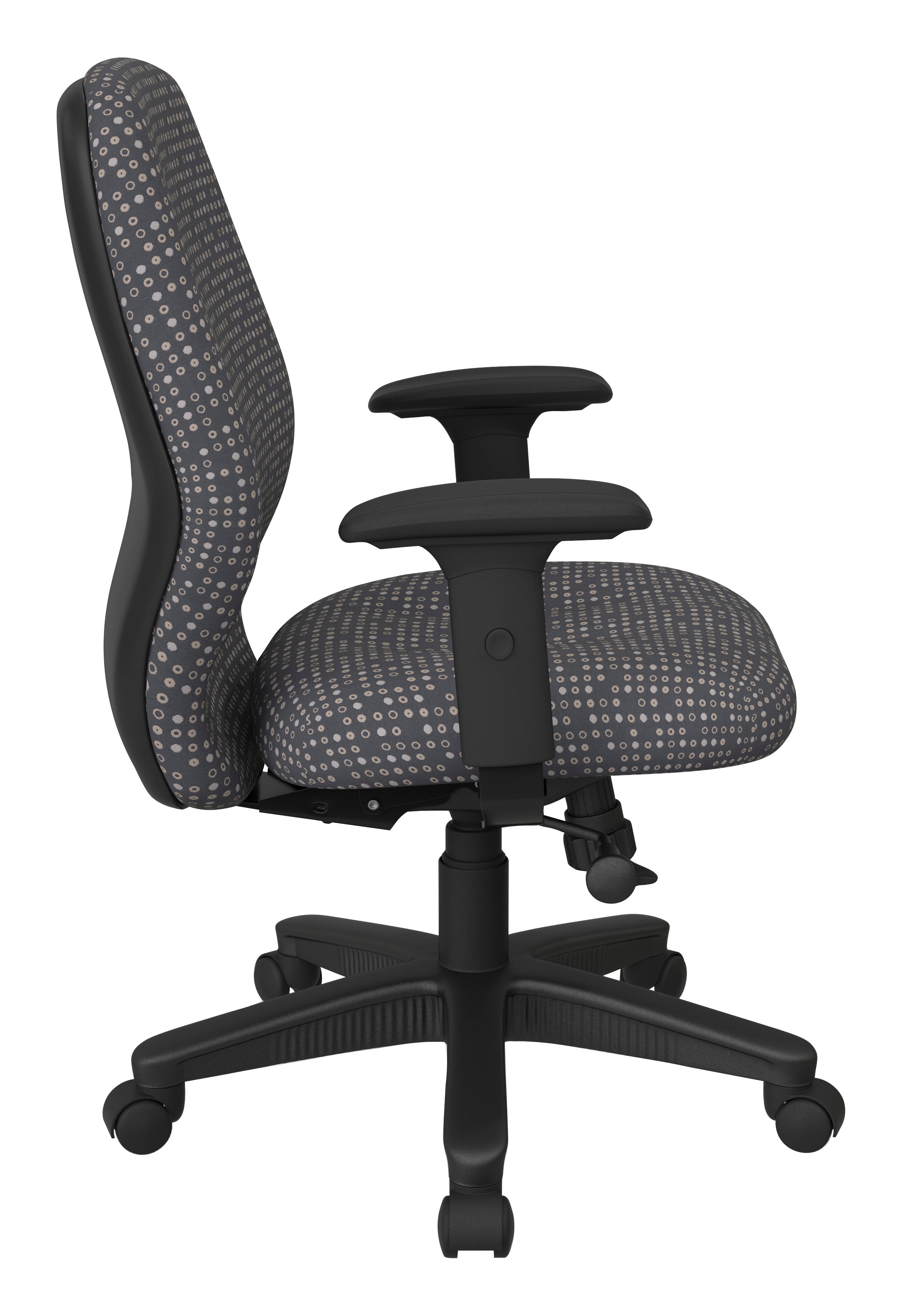 Mid Back 2-to-1 synchro Tilt Chair with 2 -Way Adjustable Soft padded Arms 19