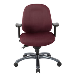Multi-Function Mid Back Chair with Seat Slider and Titanium Finish Base