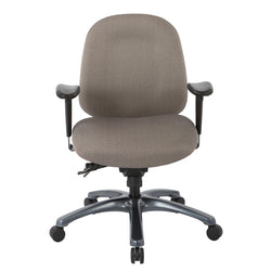 Multi-Function Mid Back Chair with Seat Slider and Titanium Finish Base