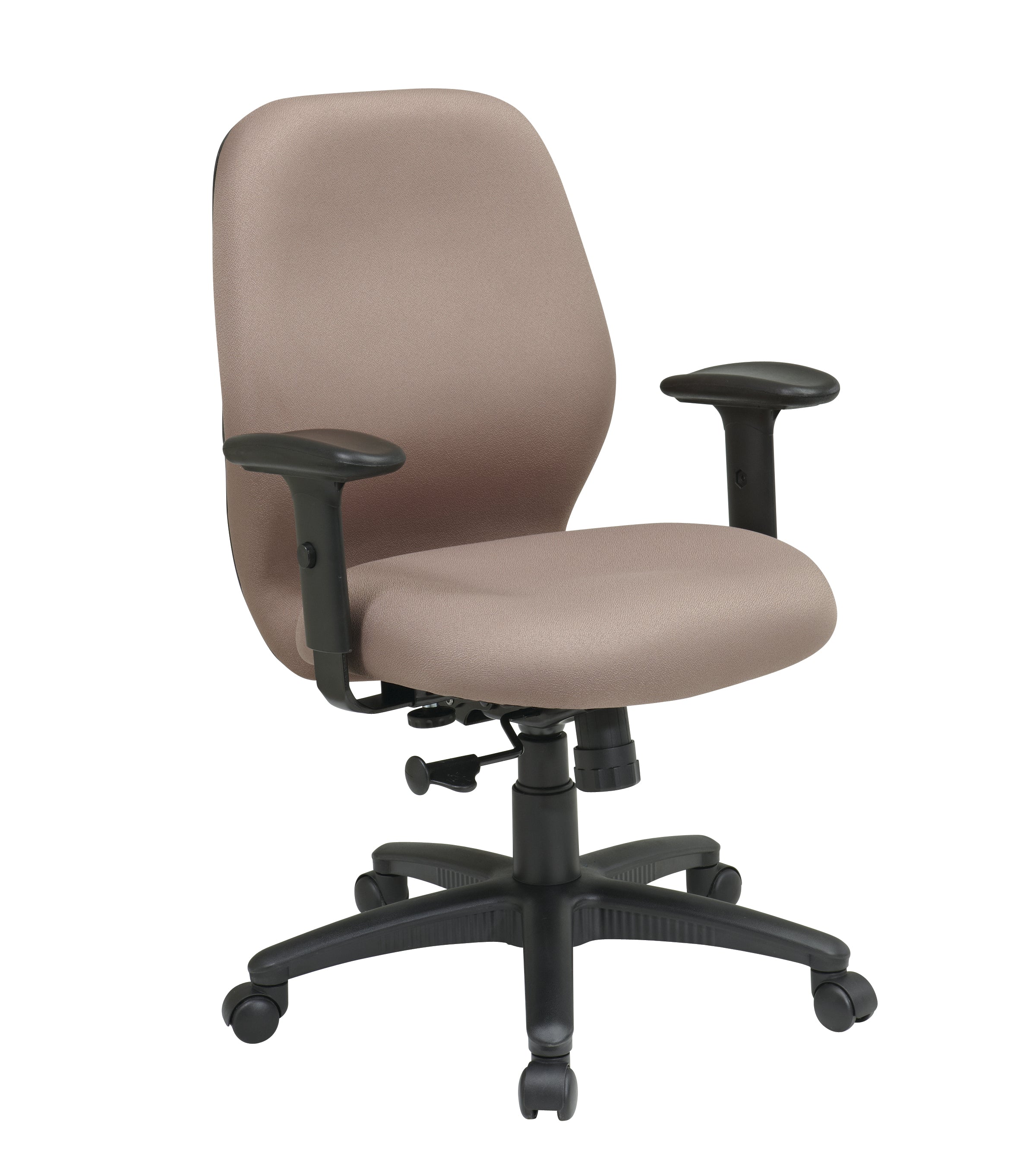 Mid Back 2-to-1 synchro Tilt Chair with 2 -Way Adjustable Soft padded Arms 1