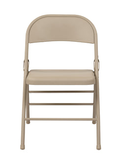 Folding Chair with Metal Seat and Back