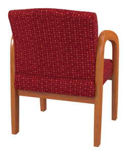 Medium Oak Finish Wood Visitor Chair 2