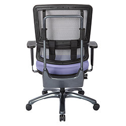 Vertical Grey Mesh Back Chair with Titanium Base 1